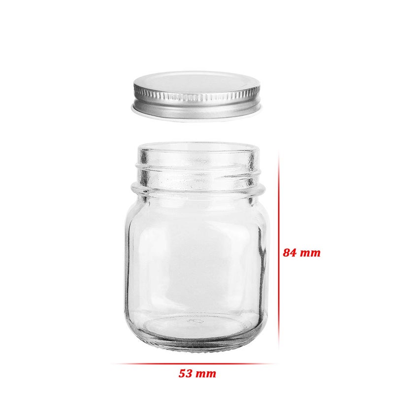 KAMOTA Glass Jars, 4 oz Mini Jars With Lids for Mason Canning Favor DIY Spice Jam, 24 Pack, 30 Whiteboard Labels Included - Image 2